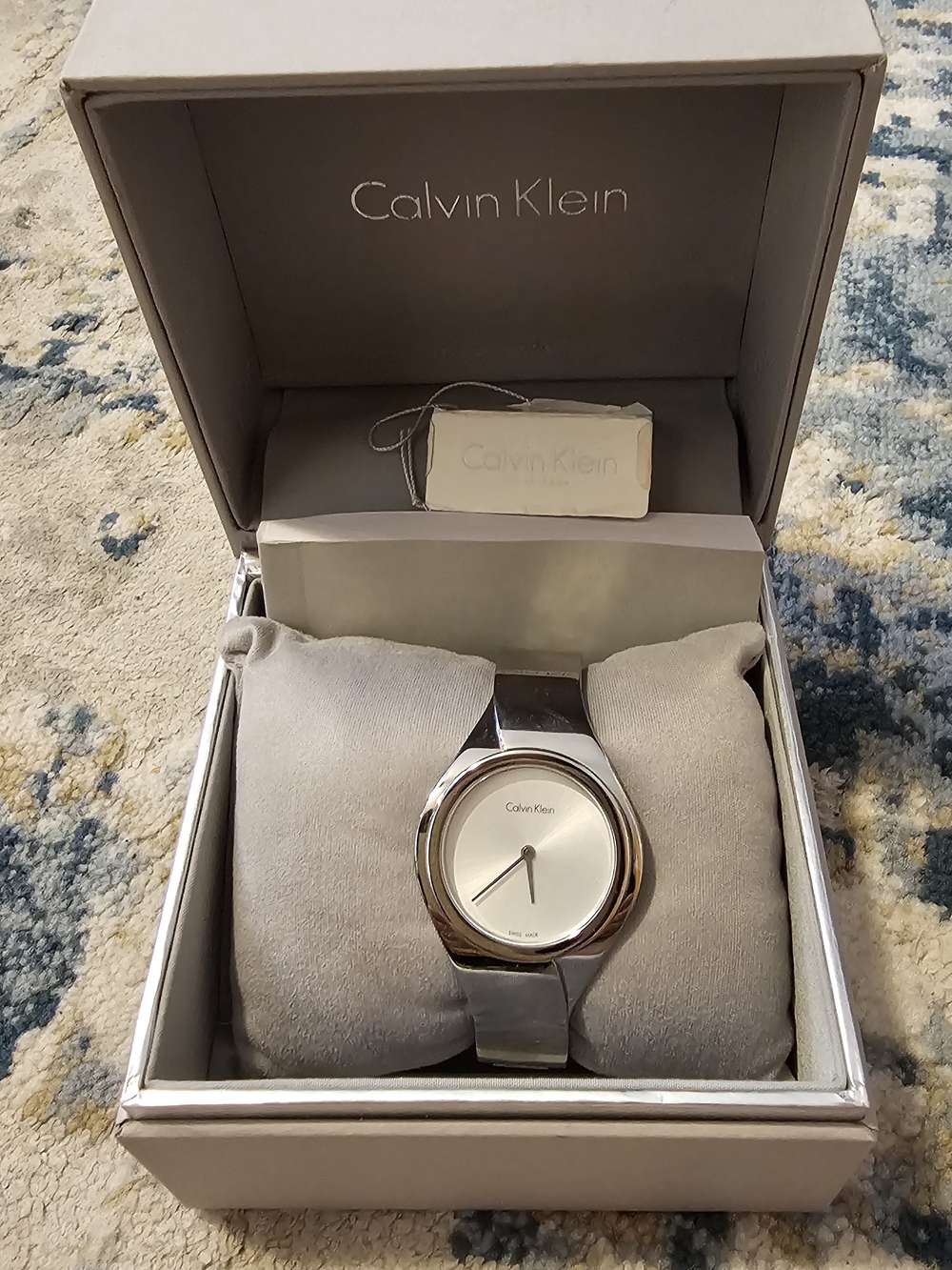New Calvin Klein Swiss Made Watch K5N2M126 Silver Stainless Steel with Box